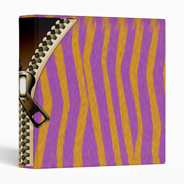Zipper 3 Ring Binder (Front/Spine)