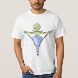 Zipper Alien  T-Shirt