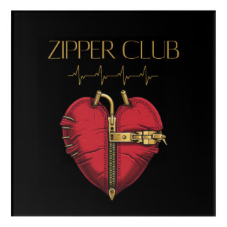 ZIPPER CLUB, heart transplant, open heart surgery Acrylic Print