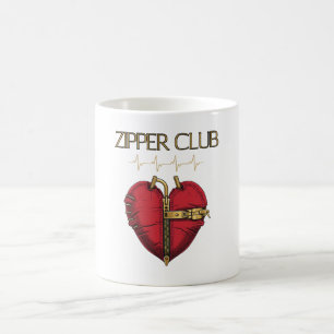 ZIPPER CLUB, heart transplant, open heart surgery Coffee Mug
