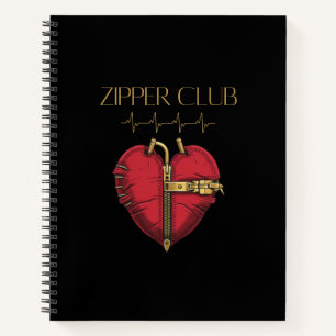 ZIPPER CLUB, heart transplant, open heart surgery Notebook