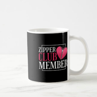 Zipper Club Member Heart Disease Awareness Red Hea Coffee Mug