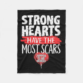 Zipper Club Member Open Heart Surgery Survivor Fleece Blanket