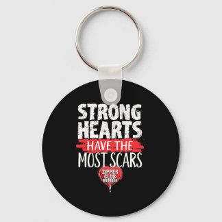 Zipper Club Member Open Heart Surgery Survivor Keychain