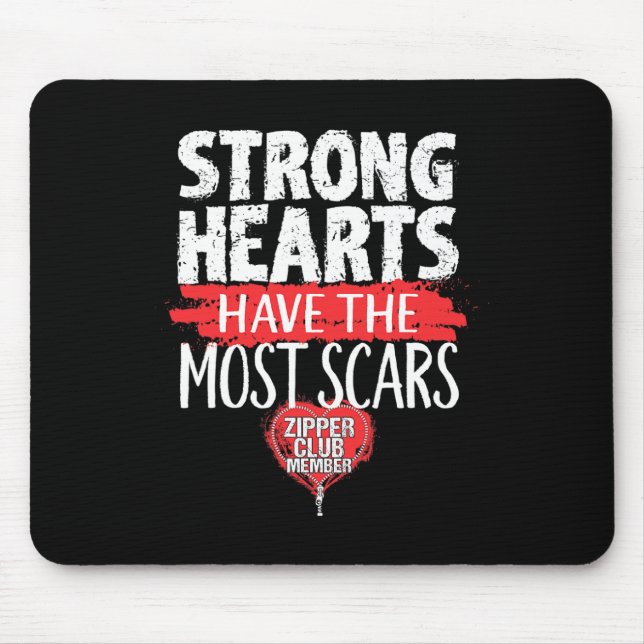 Zipper Club Member Open Heart Surgery Survivor  Mouse Pad (Front)