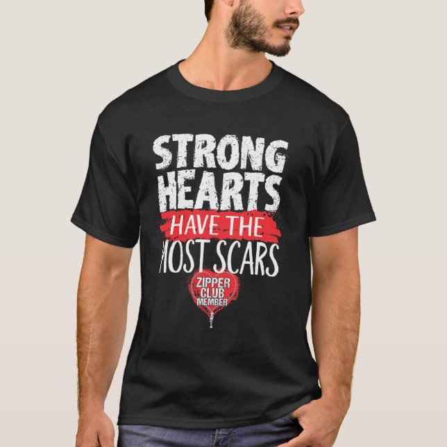 Zipper Club Member Open Heart Surgery Survivor  T-Shirt (Front)