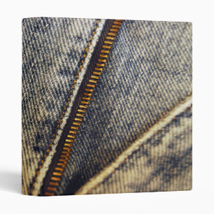 Zipper Denim Binder