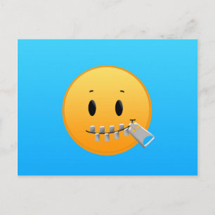 Zipper Emoji Postcard