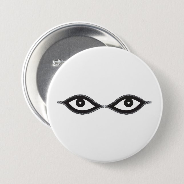 Zipper Eyes Button (Front & Back)