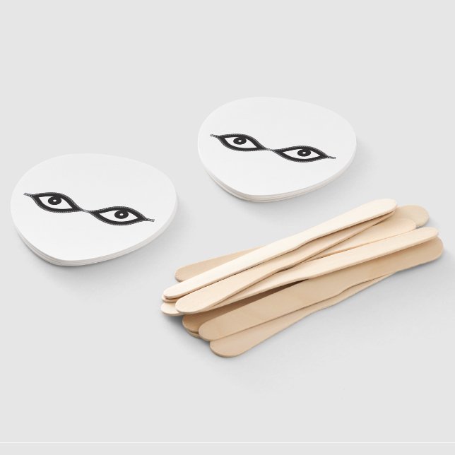 Zipper Eyes Hand Fan (Non-assembled)