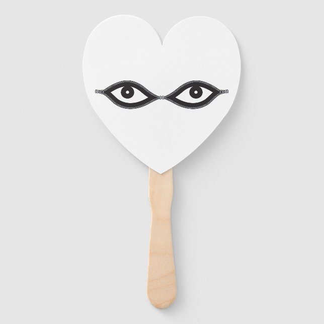 Zipper Eyes Hand Fan (Front)
