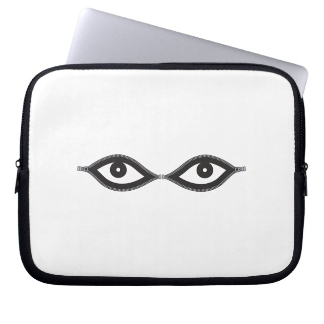 Zipper Eyes Laptop Sleeve (Front)