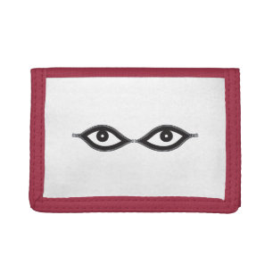 Zipper Eyes Trifold Wallet