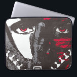 Zipper face Laptop Sleeve<br><div class="desc">Zipper face Neoprene Laptop Sleeve. China ink drawing. Applied art by Cecilia Fuentes</div>
