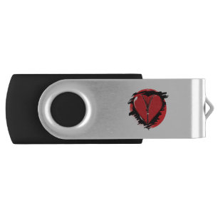 Zipper Heart Flash Drive