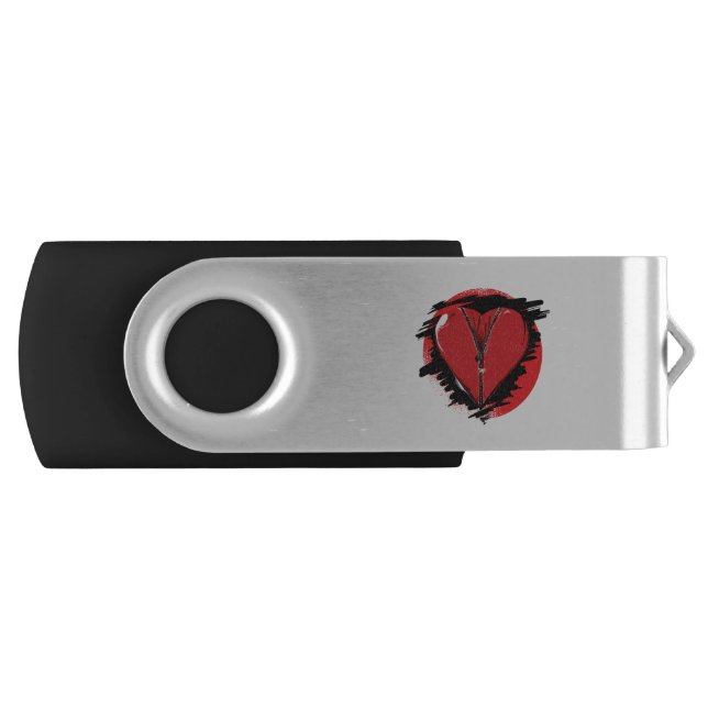 Zipper Heart Flash Drive (Front)