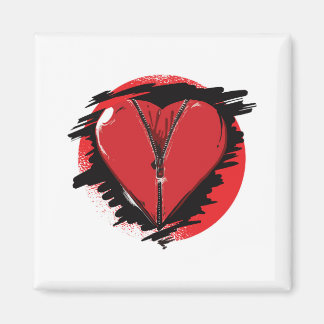 Zipper Heart Magnet
