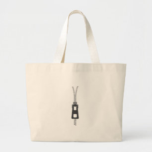 Zipper Large Tote Bag