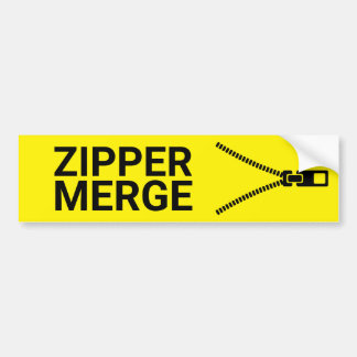 Zipper Merge Bumper Sticker