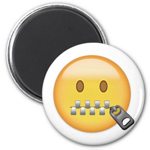Zipper_Mouth Face Emoji Magnet