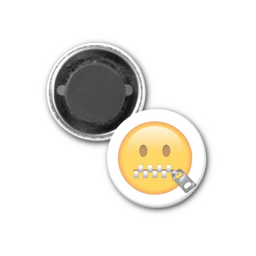 Zipper_Mouth Face _ Emoji Magnet