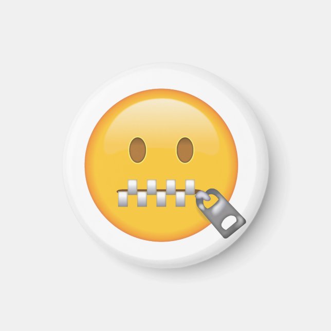 Zipper-Mouth Face - Emoji Magnet (Front)