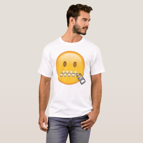 Zipper_Mouth Face _ Emoji T_Shirt