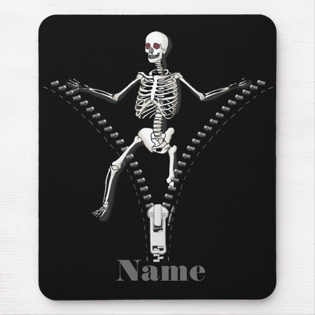 Zipper Skeleton Mouse Pad (Front)