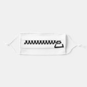 Zipper | White Adult Cloth Face Mask (Front, Folded)