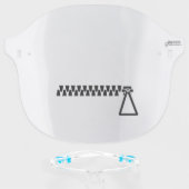 Zipper Zipped Mouth Face Shield (Front w/Glasses)