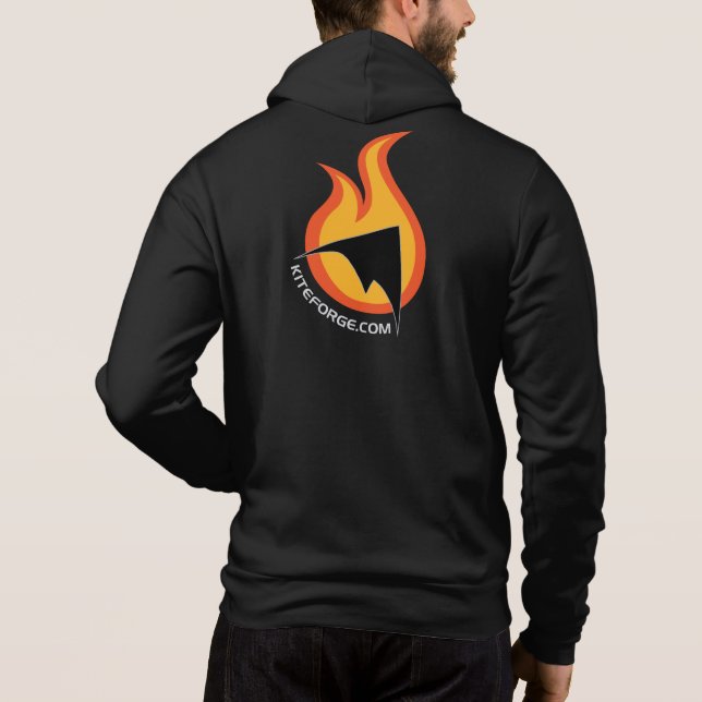 Zippered Hoodie (Kite Forge Logo) (Back)