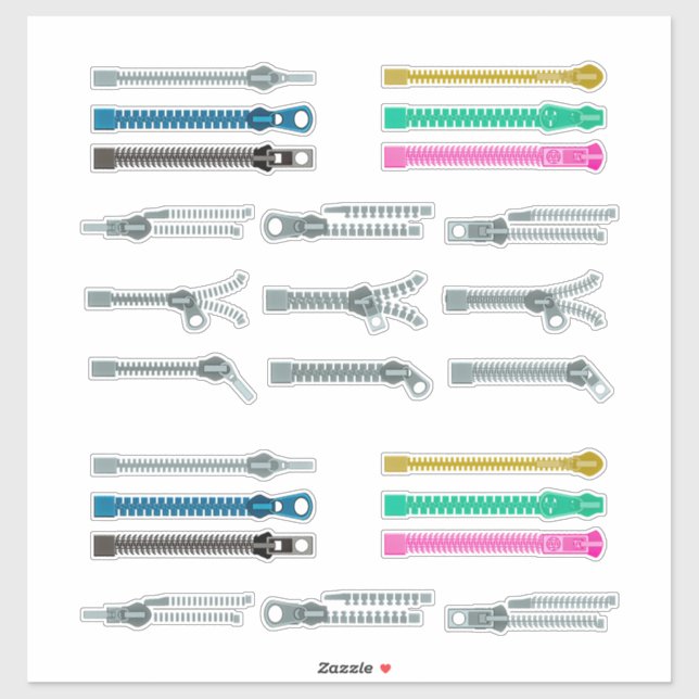 Zippers Sticker (Sheet)