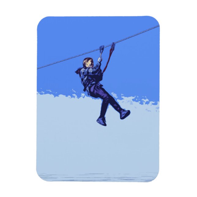 Zipping Is My Thing - Zipline Rider Magnet (Vertical)