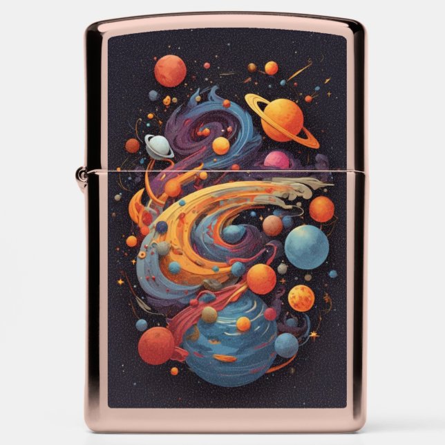 Zippo High Polish Rose Gold Pocket Lighter (Front)