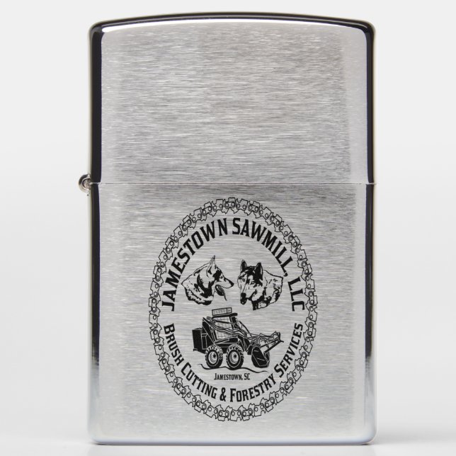 Zippo Lighter - Brushed Chrome (Front)