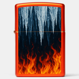 Zippo Lighter Clash of Fire and Ice