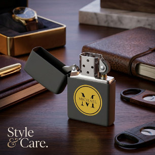 Zippo Lighter Customized with Name and Monogram