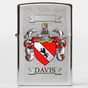 Zippo Lighter Davis Family Surname And Shield