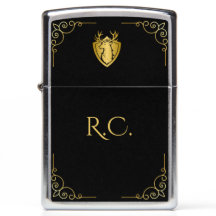 Zippo Lighter Elegant Black and Gold