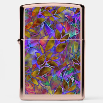 Zippo Lighter Floral Abstract Stained Glass by Medusa81 at Zazzle