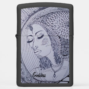 Zippo Lighter - Goddess (B&W)