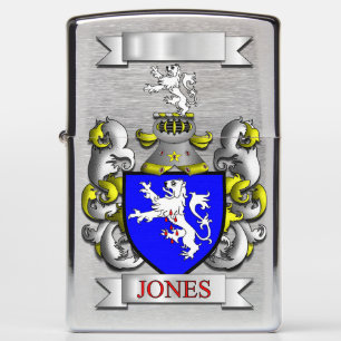 Zippo Lighter Jones Family Surname And Shield