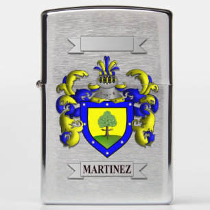 Zippo Lighter Martinez Family Surname And Shield