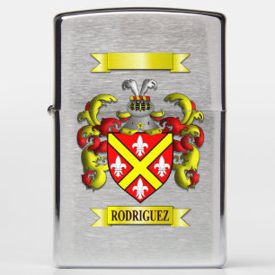 Zippo Lighter Rodriguez Family Surname And shield