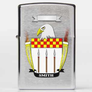 Zippo Lighter Smith Family Surname And Shield