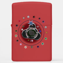 Zippo Lighter Stars Red