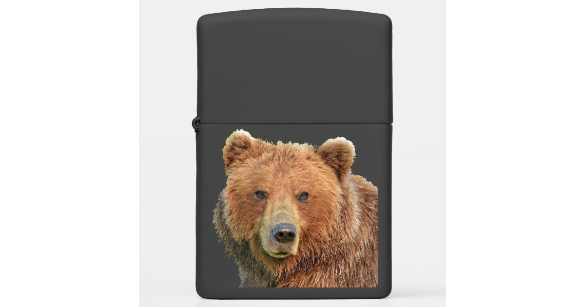 Zippo Lighter w/ grizzly bear | Zazzle