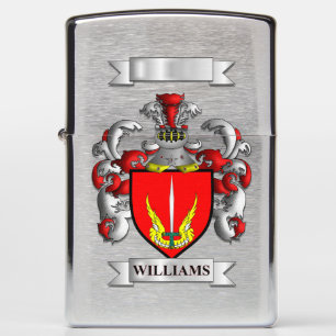 Zippo Lighter Williams Family Surname And Shield