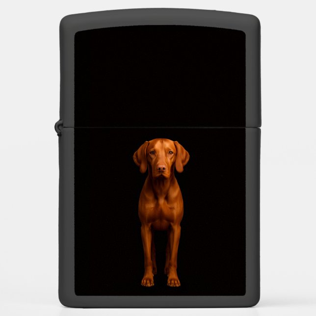Zippo lighter with Agile Vizsla Dog (Front)