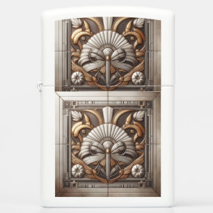 Zippo Lighter with Art Deco AI tile design